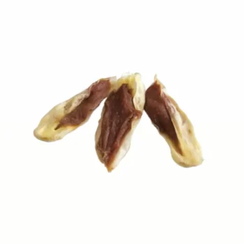 Oreja de conejo rellena con pato